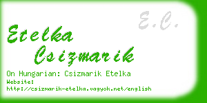 etelka csizmarik business card